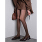 Sheer Vertical Stripe Tights with Soft Stretch Fit and Subtle Shimmer Finish