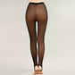 Women's Sheer Stirrup Tights with High Rise Waist and Stretch Fit Design