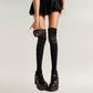 3-PC Women's Lace Cuff Knee High Socks with Stretch Fit and Ribbed Knit Design