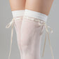 3-PC Women's Thigh High Stockings with Ribbon Tie Detail Stretch Knit Over the Knee Fashion Hosiery
