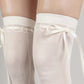 3-PC Women's Thigh High Stockings with Ribbon Tie Detail Stretch Knit Over the Knee Fashion Hosiery