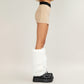 Women's Faux Fur Leg Warmers with Tie Detail Plush Winter Boot Cover Fashion Accessory