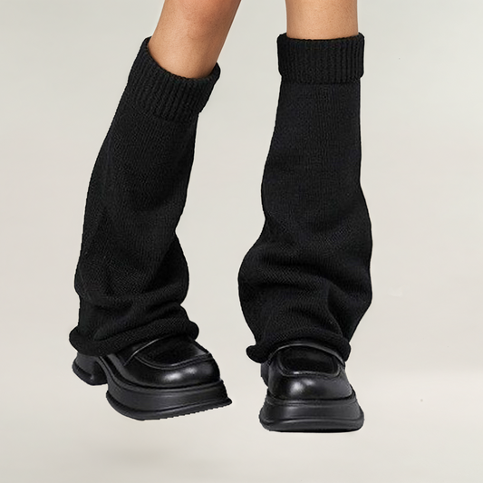 Women's Ribbed Knit Leg Warmers Slouchy Pull-On Boot Cover Winter Fashion Accessory