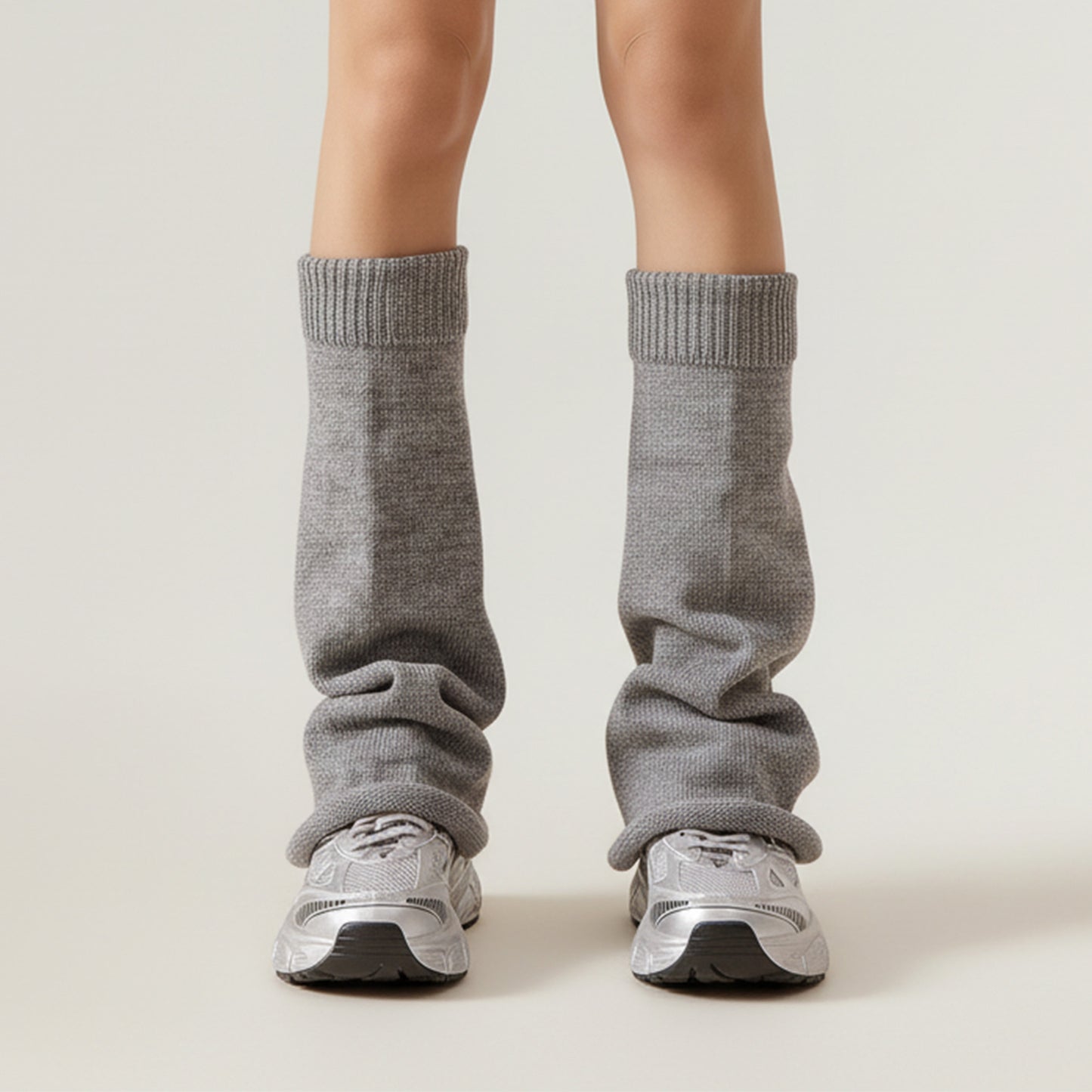 Women's Ribbed Knit Leg Warmers Slouchy Pull-On Boot Cover Winter Fashion Accessory