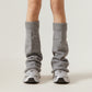 Women's Ribbed Knit Leg Warmers Slouchy Pull-On Boot Cover Winter Fashion Accessory
