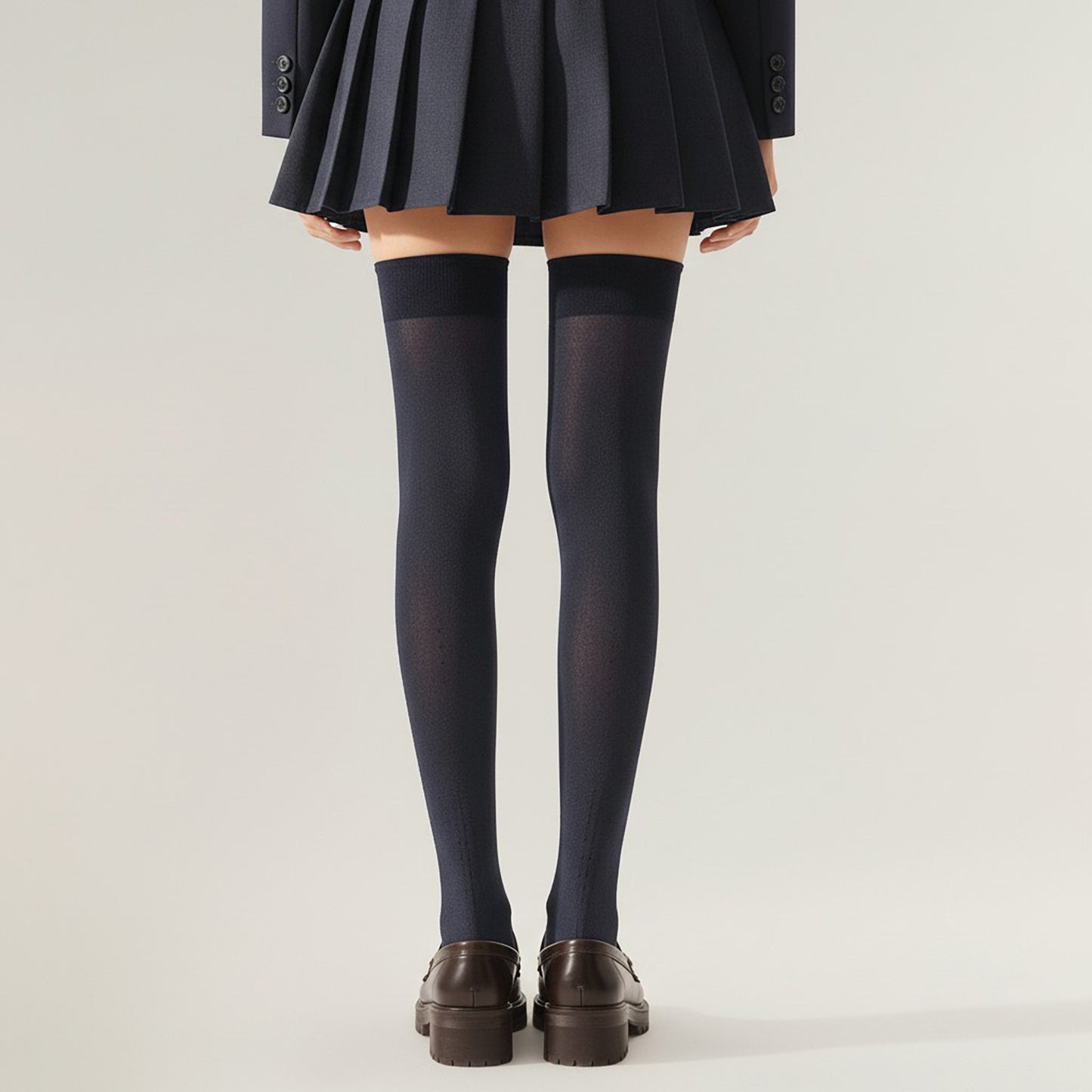 2-PC Women's Opaque Thigh High Stockings Over the Knee Stretch Fit Fashion Legwear