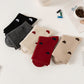 5 Pair Crew Socks Heart Pattern Soft Stretch Knit Mid Calf Casual Giftable Sock Set US 5-10.5