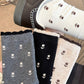 3 Pair Crew Socks Minimal Printed Design Soft Stretch Knit Mid Calf Casual Sock Set US 5-10.5