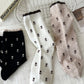 3 Pair Crew Socks Minimal Printed Design Soft Stretch Knit Mid Calf Casual Sock Set US 5-10.5