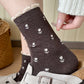3 Pair Crew Socks Minimal Printed Design Soft Stretch Knit Mid Calf Casual Sock Set US 5-10.5