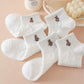 5 Pair Ankle Socks Soft Stretch Knit Ribbed Cuff Casual Giftable Sock Set US 5-10.5