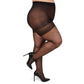 Plus Size 2-Piece Sheer Heart Pattern Stockings with Reinforced Control Top and Stretch Fit