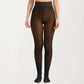 Fleece Lined Opaque Tights with High Waist Control Top and Thermal Stretch Fabric