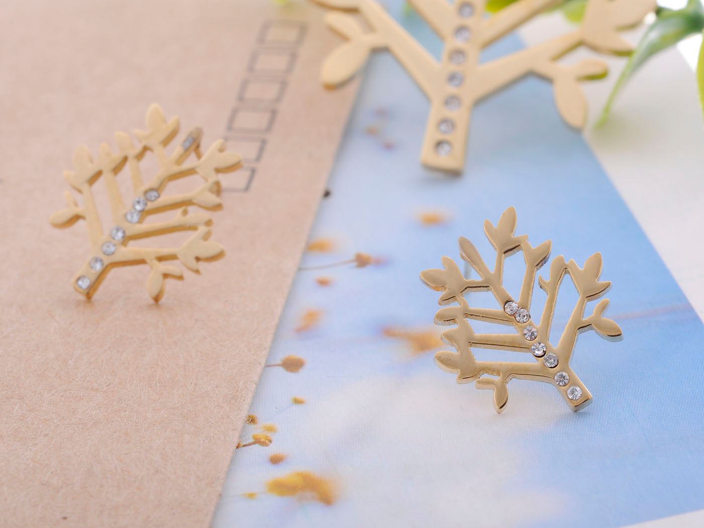 Quality Stainless Steel Tree Earring Necklace Pendant Earring Set