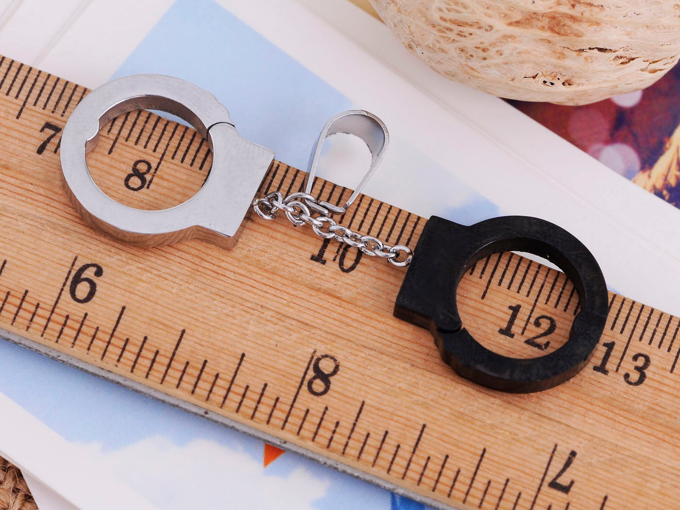 Alilang Adorable Stainless Steel Love Handcuff Necklace Pendant