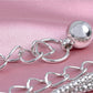 Waist Chain with Crystal Bow Accents and Pearl Details Adjustable Fit