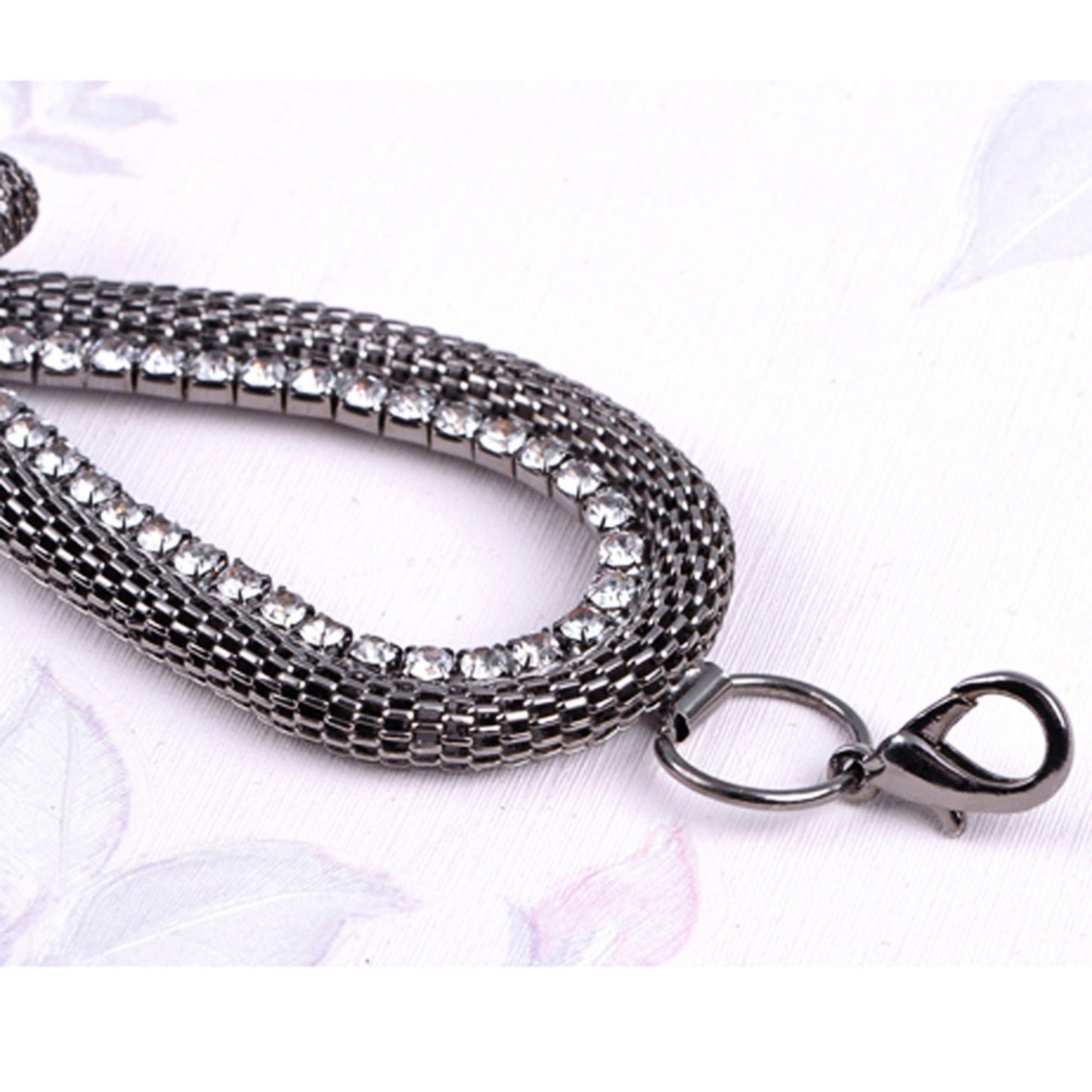 Braided Waist Chain with Bow Accent and Crystal Center Adjustable Fit