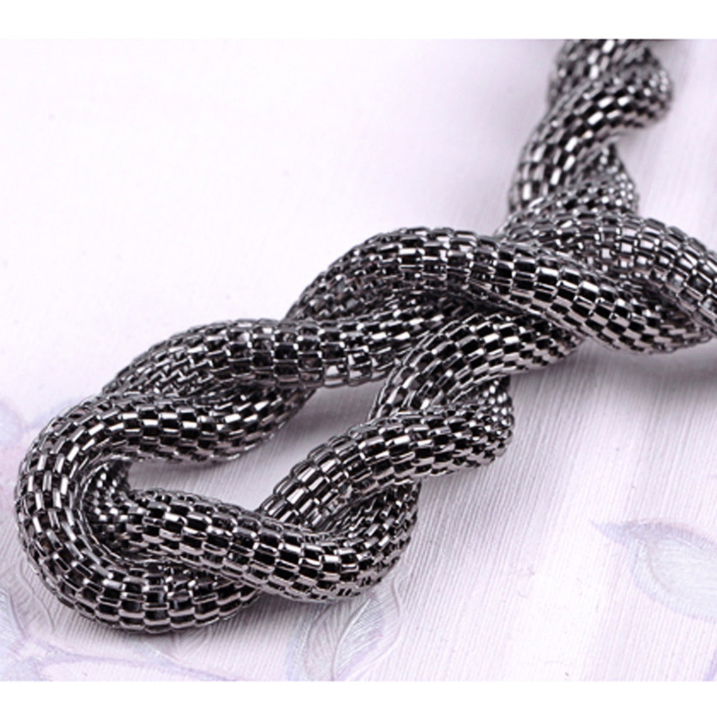 Braided Waist Chain with Bow Accent and Crystal Center Adjustable Fit