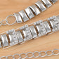 Geometric Square Link Waist Chain with Adjustable Extender and Shimmering Accents