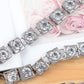 Crystal Square Link Waist Chain with Adjustable Extender