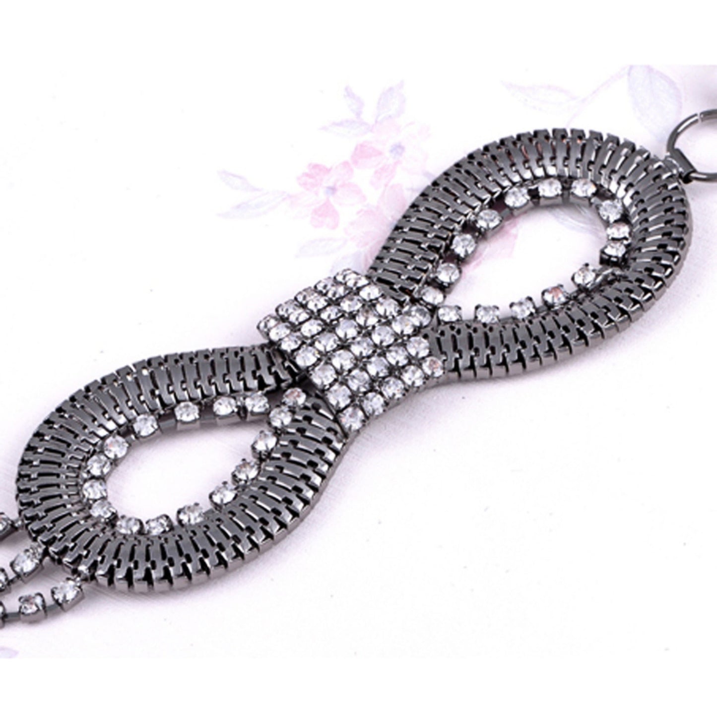 Bow Waist Chain with Crystal Accents and Adjustable Extender