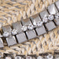 Geometric Waist Chain with Square Link Design and Crystal Accents
