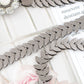Floral Waist Chain with Chevron Link Design and Crystal Accents