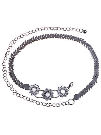 Five Flowers To The Face Gun Cross Coil Chained Belt