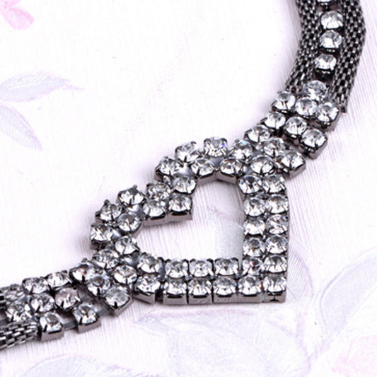 Crystal Heart Accent Waist Chain Adjustable Belly Jewelry