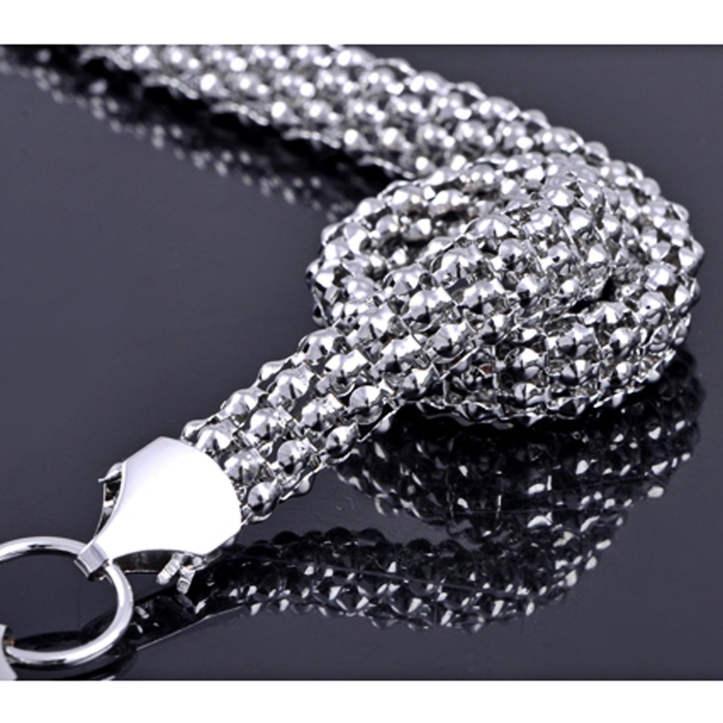 Crystal Circle and Floral Accent Waist Chain Adjustable Belly Jewelry