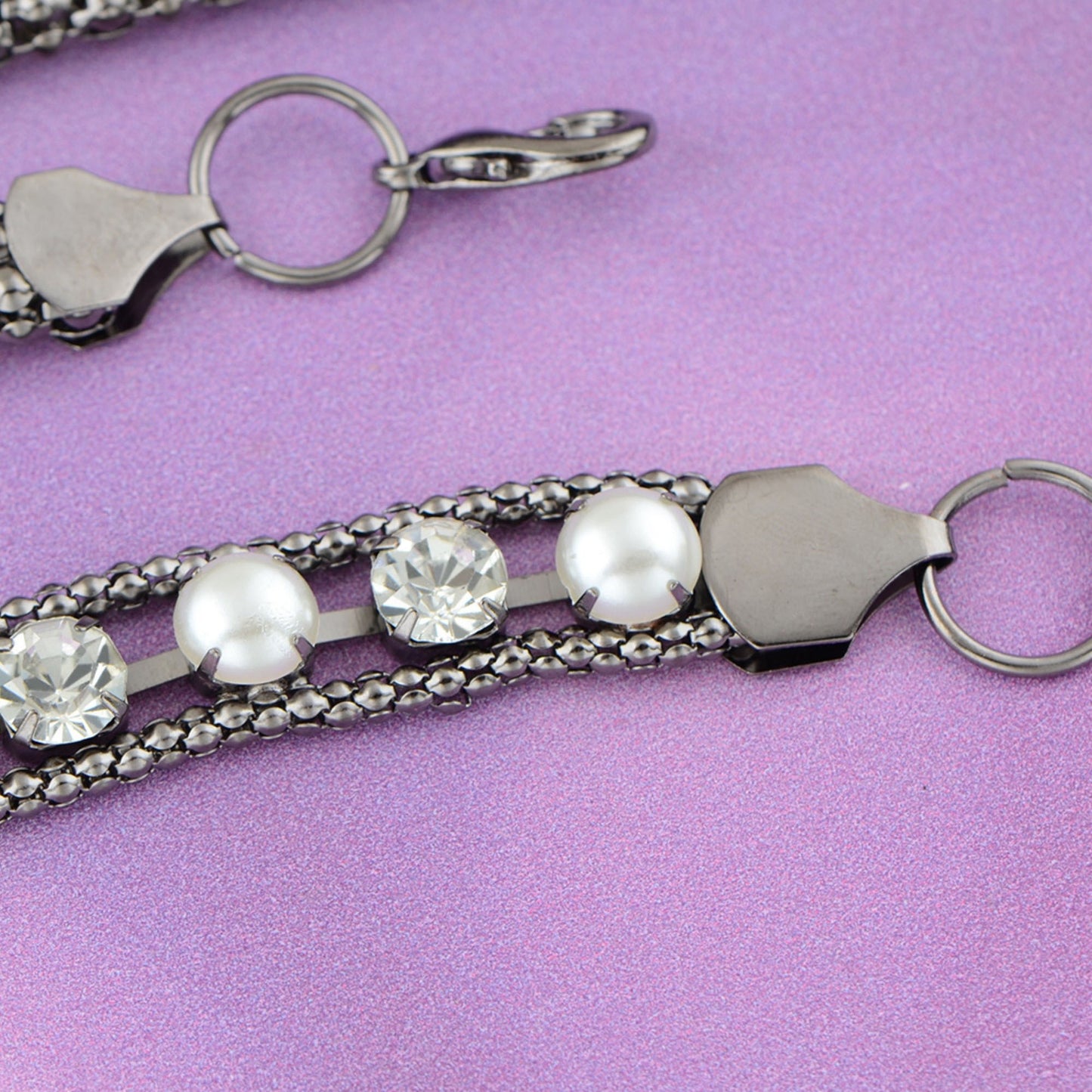 Crystal Square Accent Waist Chain Adjustable Belly Jewelry