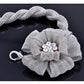 Rhinestone Flower Accent Waist Chain with Adjustable Extender