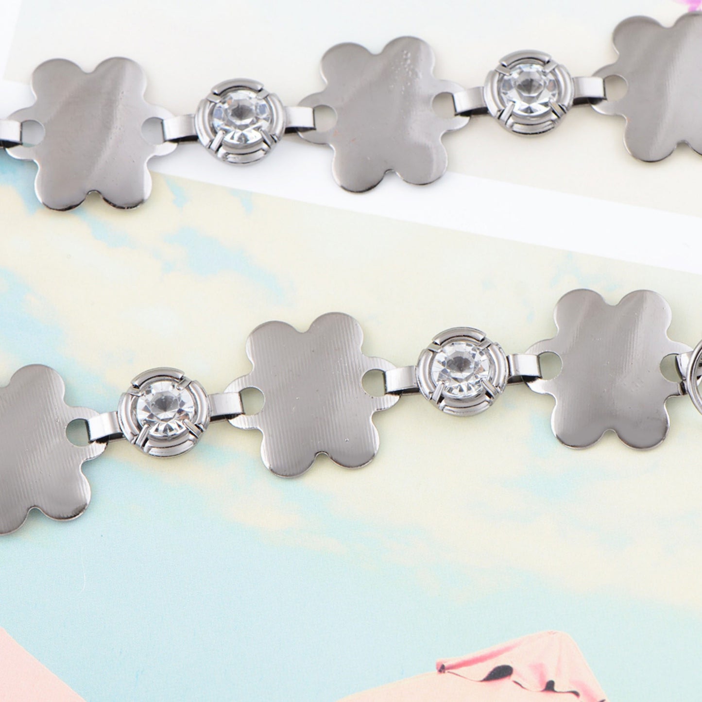 Linked Flower Waist Chain with Adjustable Extender