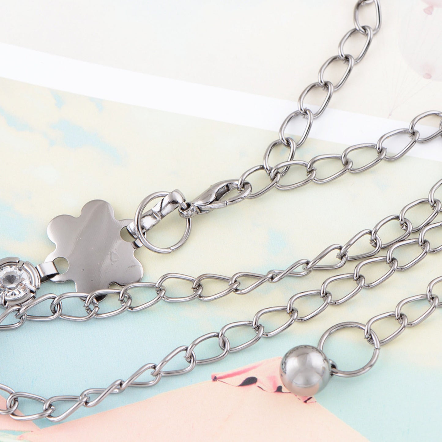 Linked Flower Waist Chain with Adjustable Extender