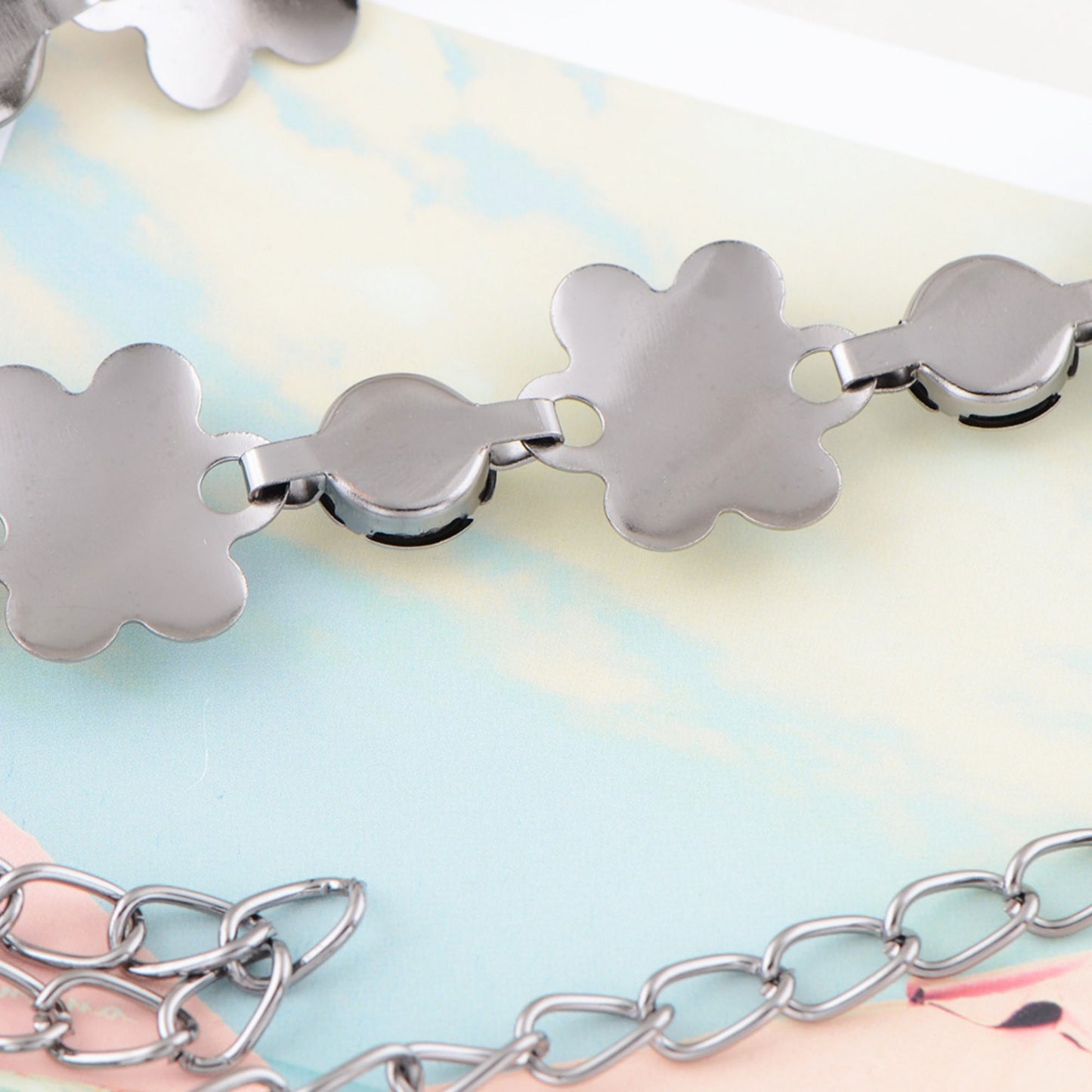 Linked Flower Waist Chain with Adjustable Extender
