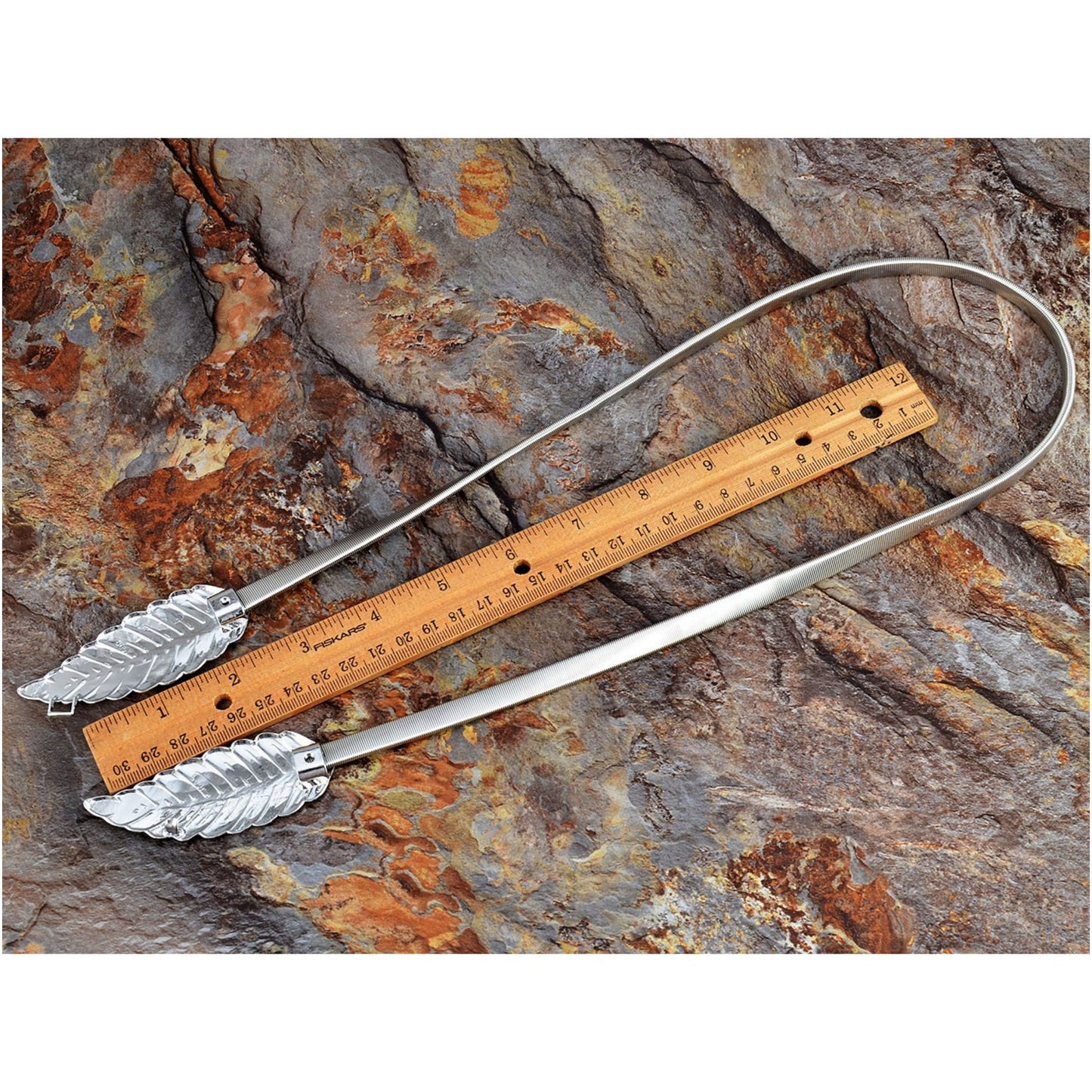 Metallic Leaf Design Waist Chain Belt with Sleek Minimalist Band