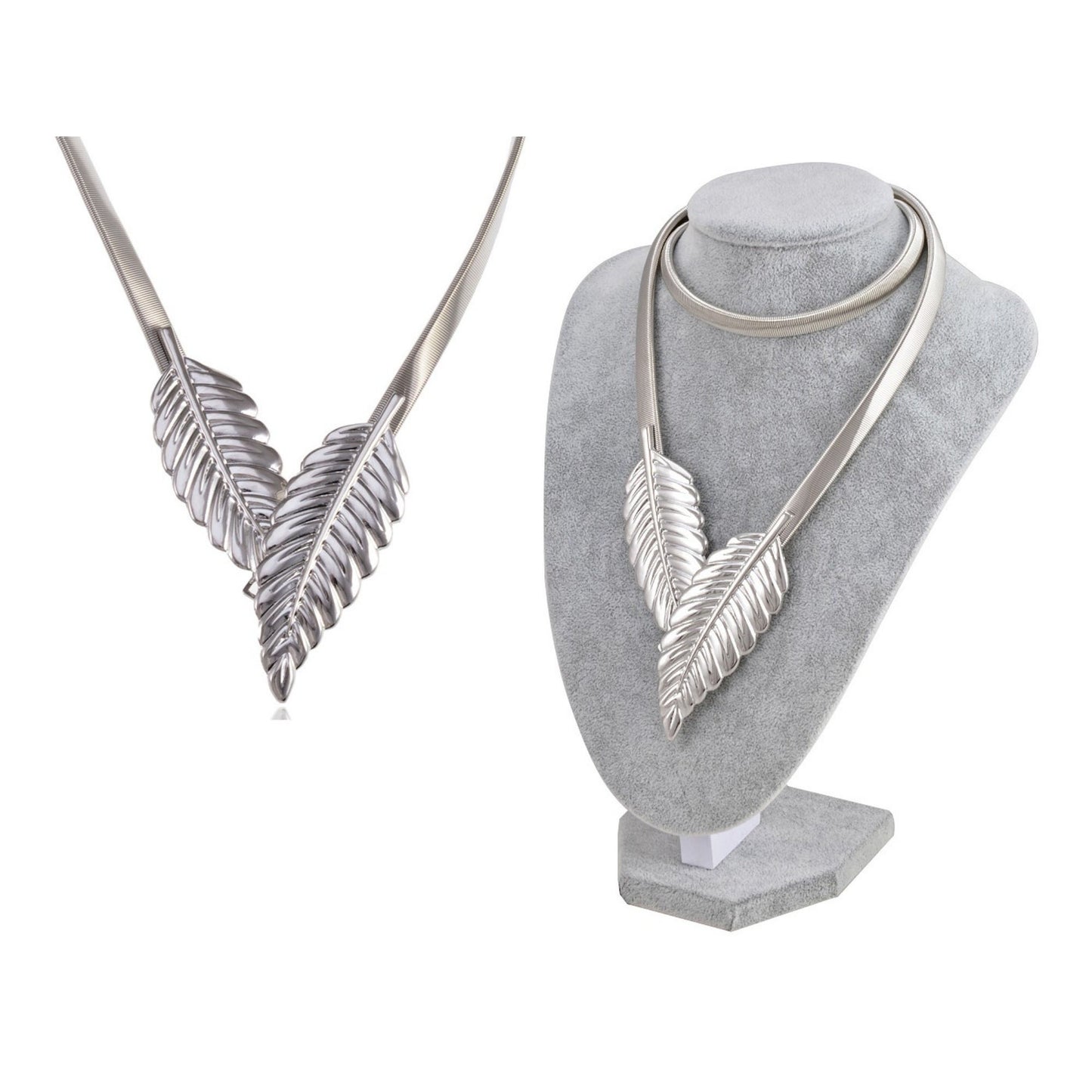 Metallic Leaf Design Waist Chain Belt with Sleek Minimalist Band