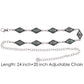 Waist Chain Belt with Diamond-Shaped Links and Turquoise Stone Accents