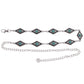 Waist Chain Belt with Diamond-Shaped Links and Turquoise Stone Accents