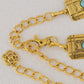 Waist Chain Belt with Rectangular Links and Turquoise Stone Accents