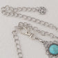 Waist Chain Belt with Floral Links and Turquoise Stone Accents