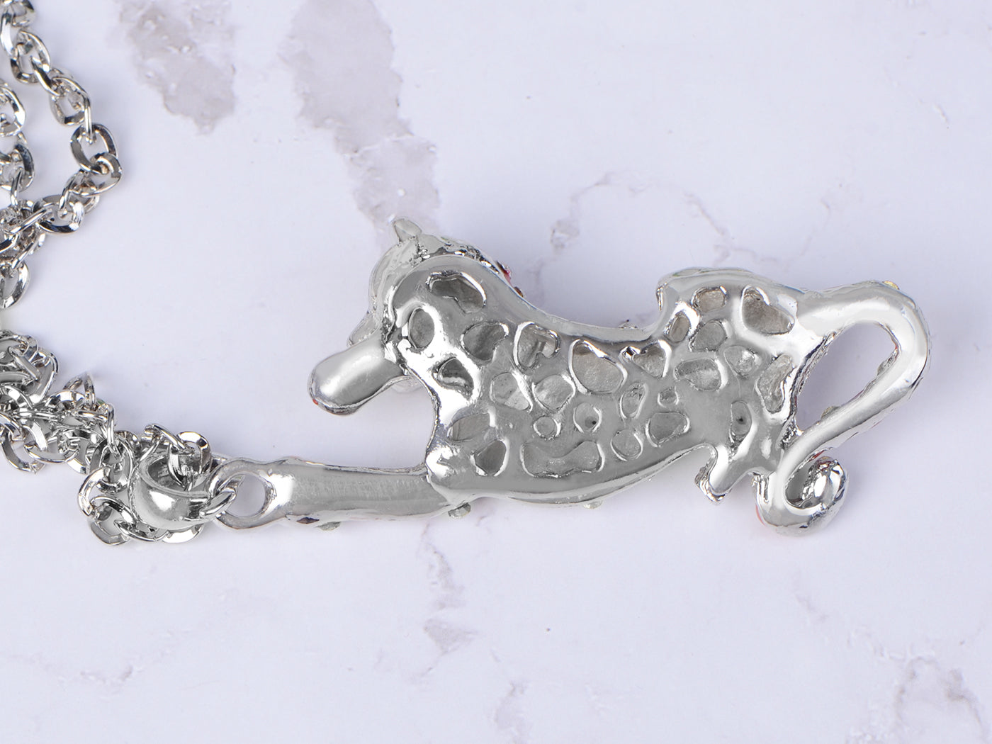 Red Spot Leopard Panther Tiger Lion Animal Pendant Necklace