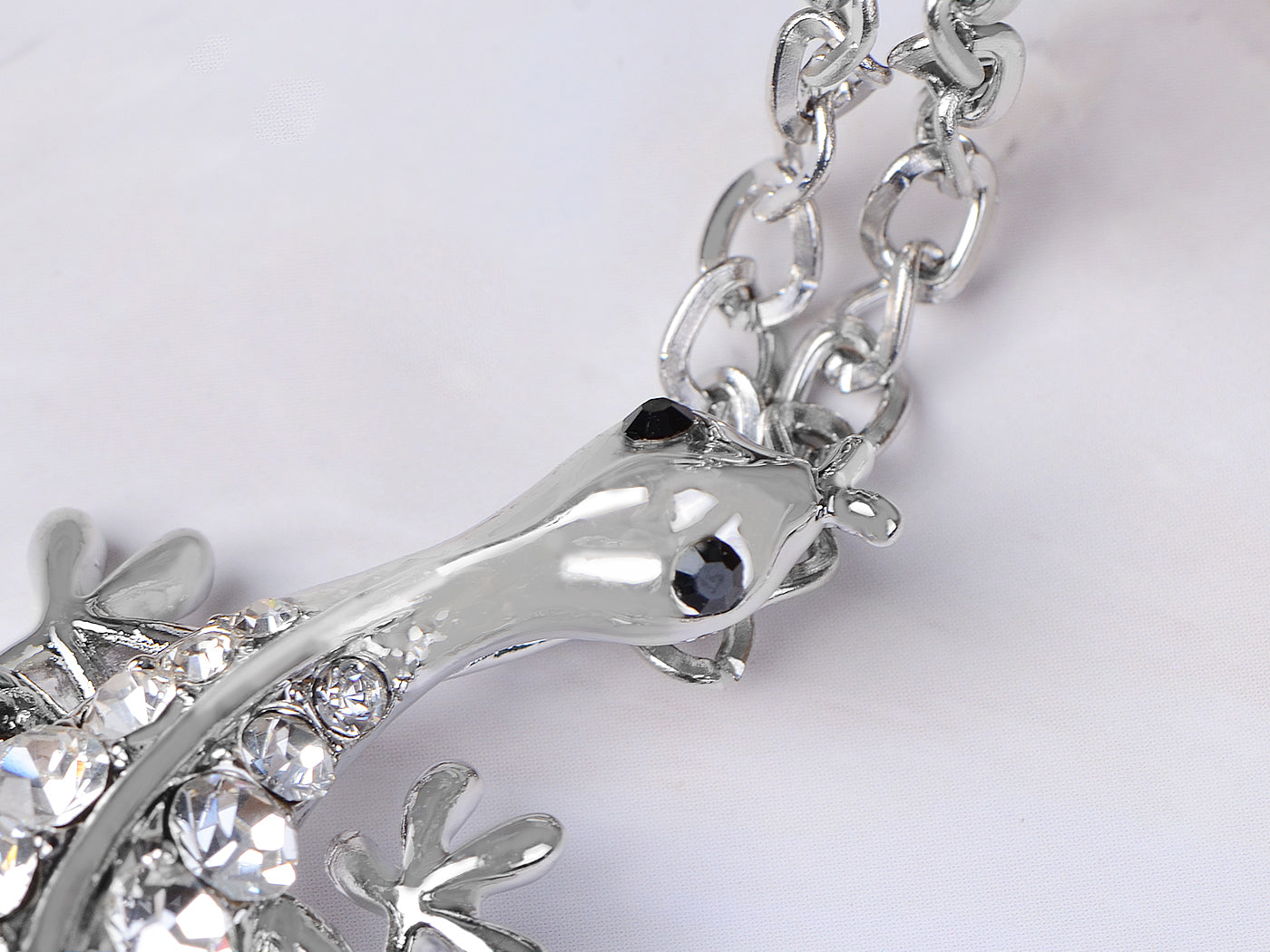 Long Tail Odd Walking Lizard Animal Pendant Necklace