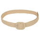 Elegant Straw Belt with Matching Woven Buckle
