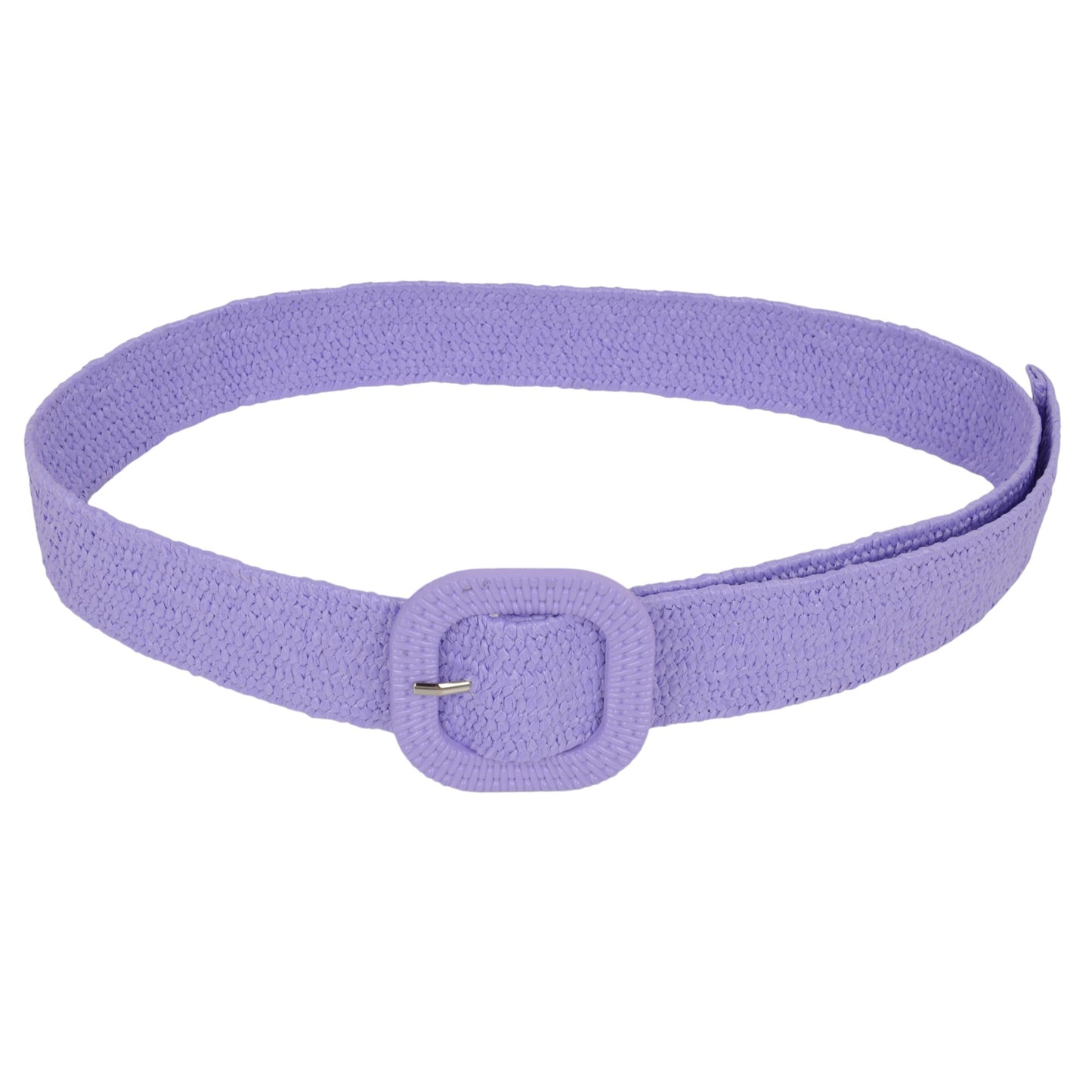 Elegant Straw Belt with Matching Woven Buckle
