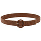 Sleek Woven Women's Belt with Plastic Buckle