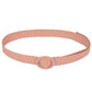 Sleek Woven Women's Belt with Plastic Buckle