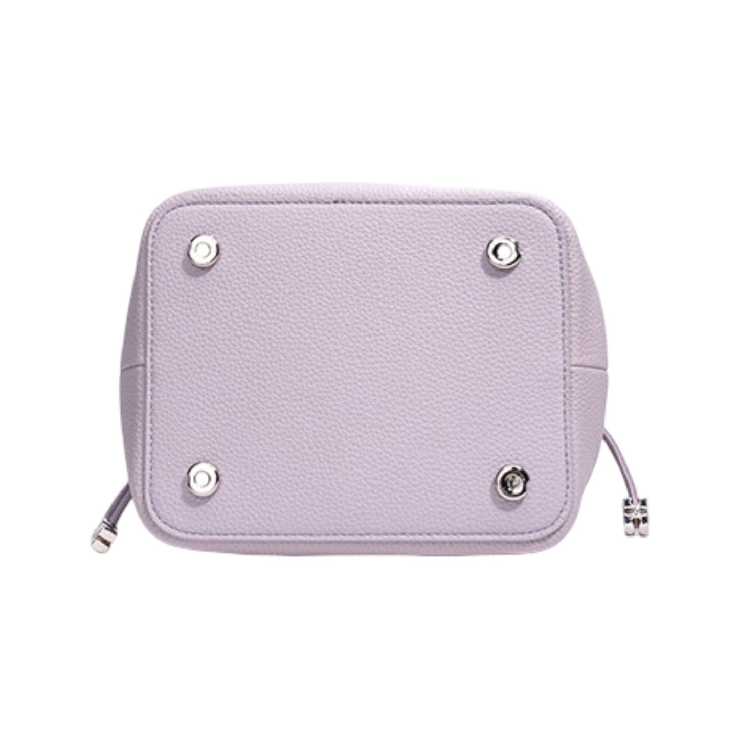 Leather Drawstring Bucket Handbag with Braided Top Handle and Adjustable Crossbody Strap