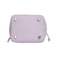 Leather Drawstring Bucket Handbag with Braided Top Handle and Adjustable Crossbody Strap