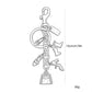 Shoe and Handbag Charm Keychain with Key Ring and Clip
